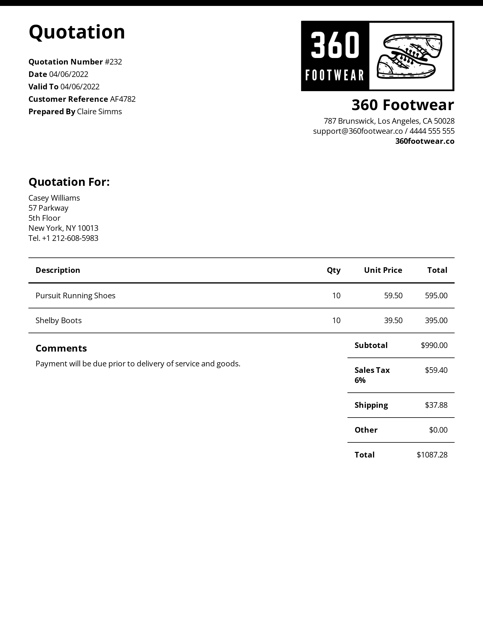 Quotation (minimal)