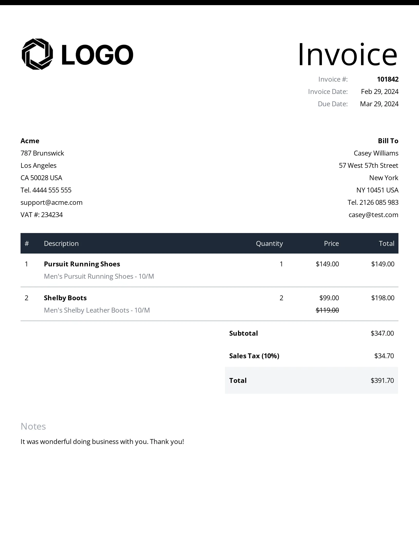 Invoice