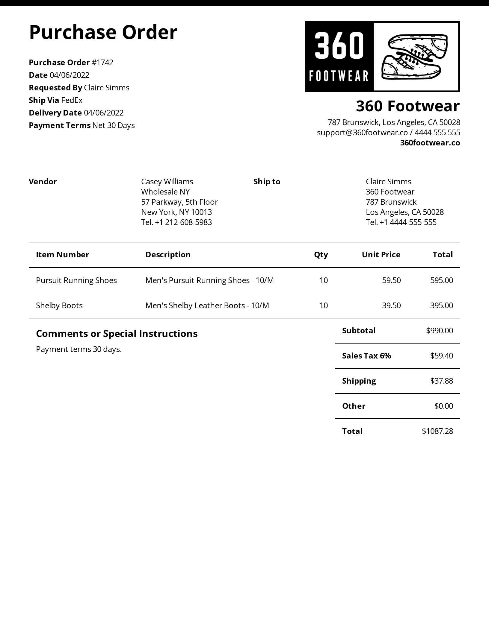 Purchase Order