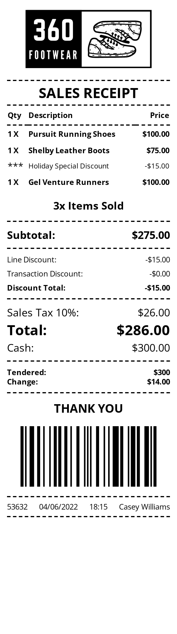 Sales Receipt