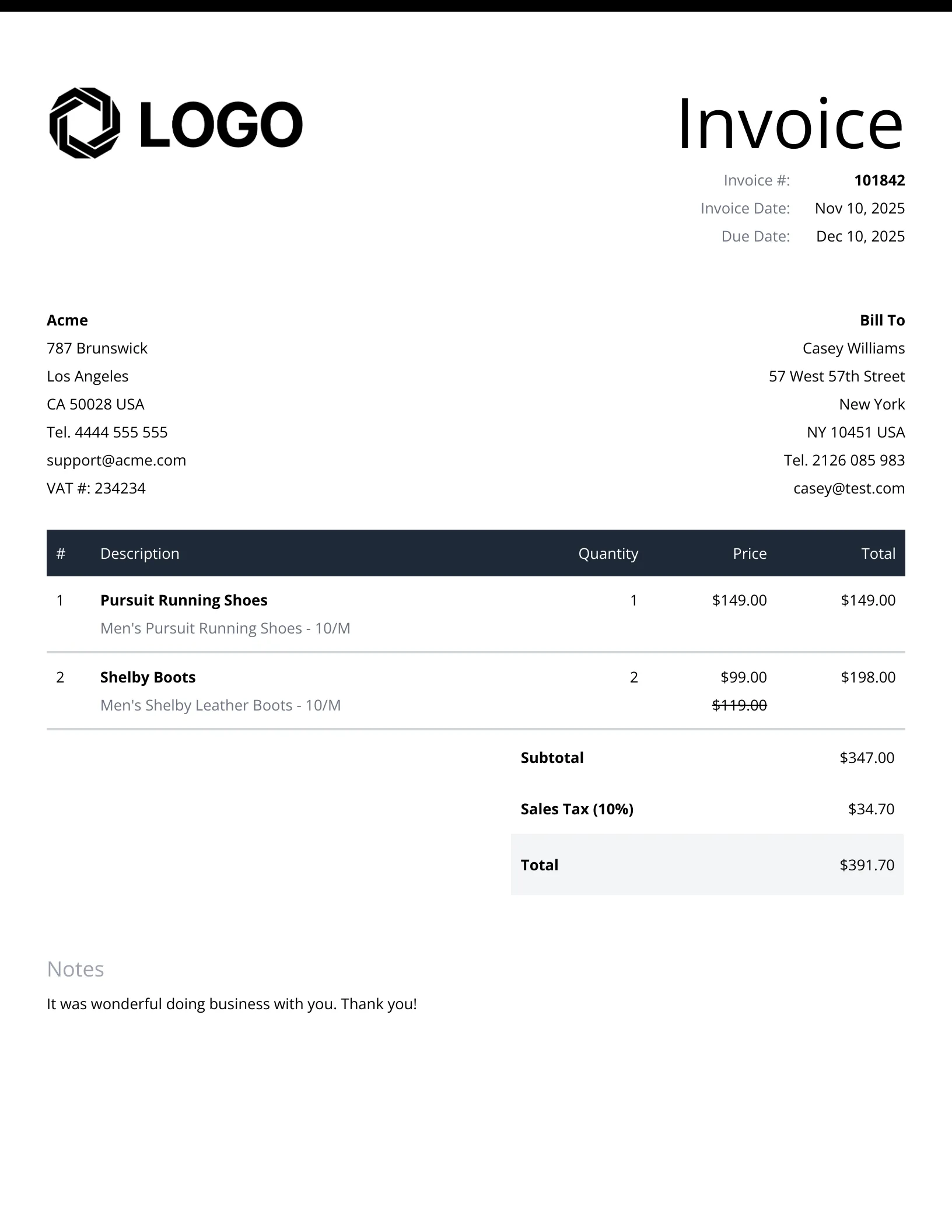 Invoice